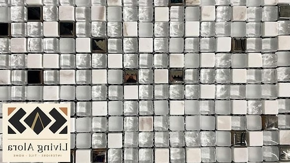 11 White Glass Mosaic Tile Ideas Worth Bookmarking Before You Renovate 9 Textured 3D Mosaic Feature Wall