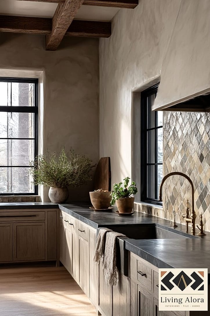 10 Kitchen Backsplash Ideas Trending on Pinterest This Year 7 Textured Plaster and Lime Wash Walls
