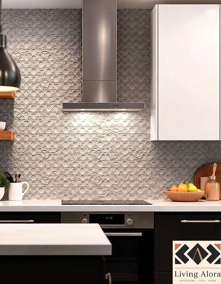 30 Backsplash for Modern Cabinets Ideas to Inspire Your Next Renovation 11 Textured 3D Tile