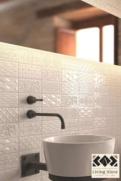 27 Backsplash for White Bathroom Ideas Trending on Pinterest This Year 12 Textured White Tile