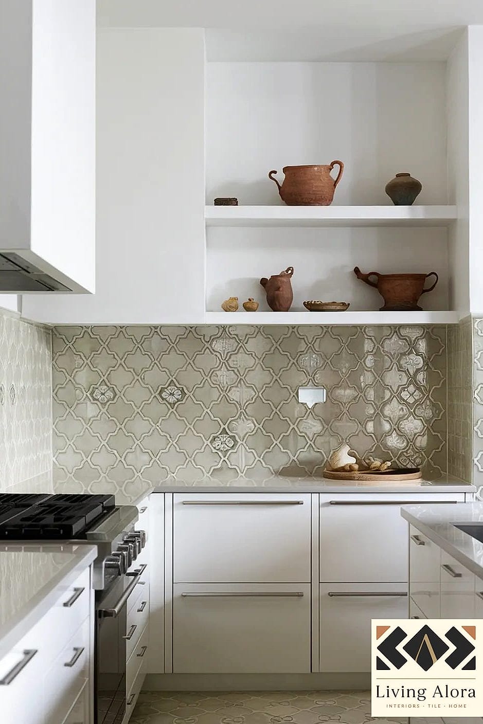16 Backsplash for White Cabinets Ideas That Look Expensive But Aren't 7 Textured White Zellige-Style Mosaic