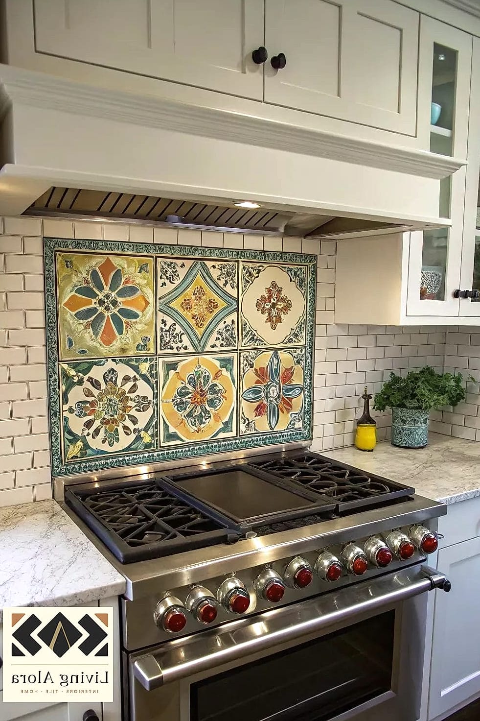Tile Backsplash That Extends to the Ceiling