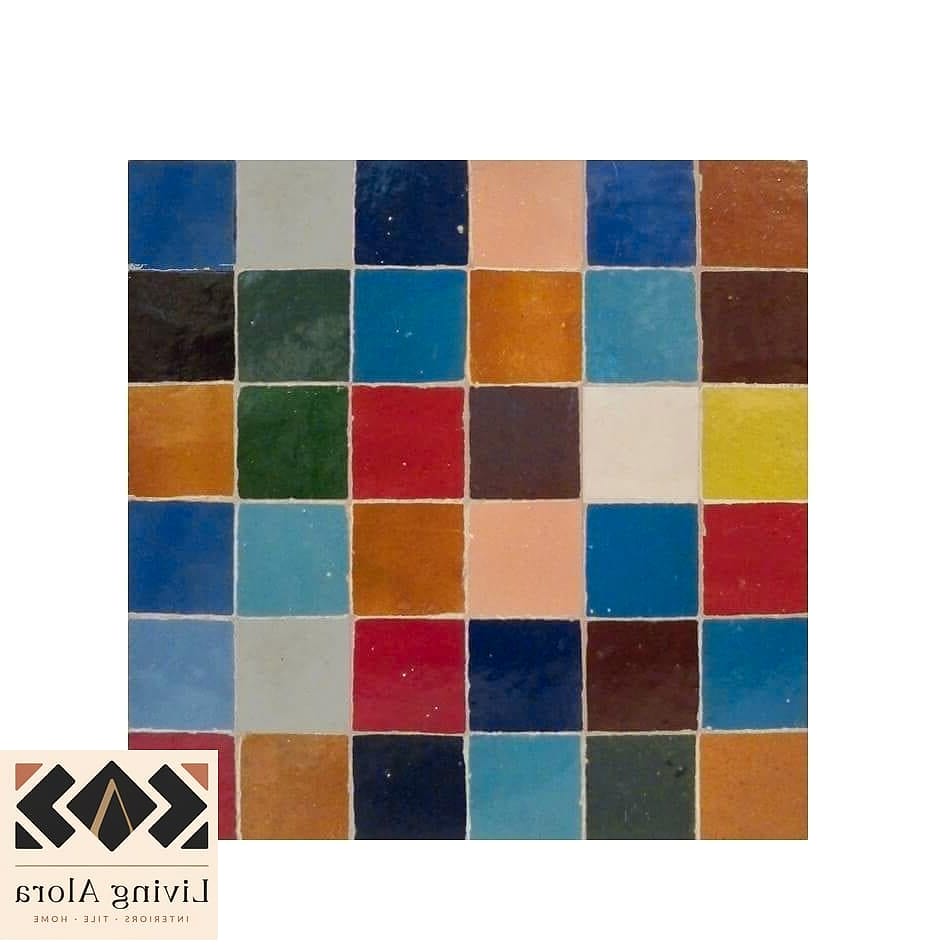 25 Square Mosaic Tile Ideas Perfect for Any Budget 17 Two-Color Mosaic Border for a Plain Tile Field