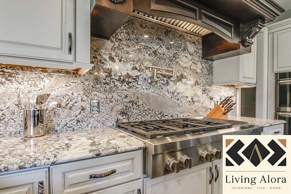 19 Backsplash for Busy Granite Stylish Tile Ideas to Inspire Your Next Renovation 19 Two-Tone Tile with a Simple Border