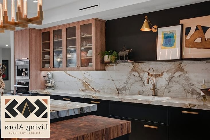 Two-Tone Slab Kitchen