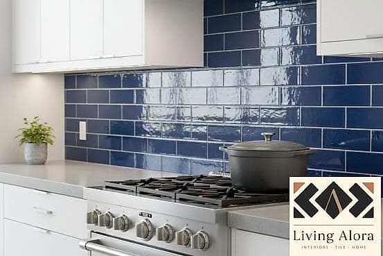 22 Glossy Subway Tile Ideas That Will Transform Your Space 11 Two-Tone Subway Tile Backsplash