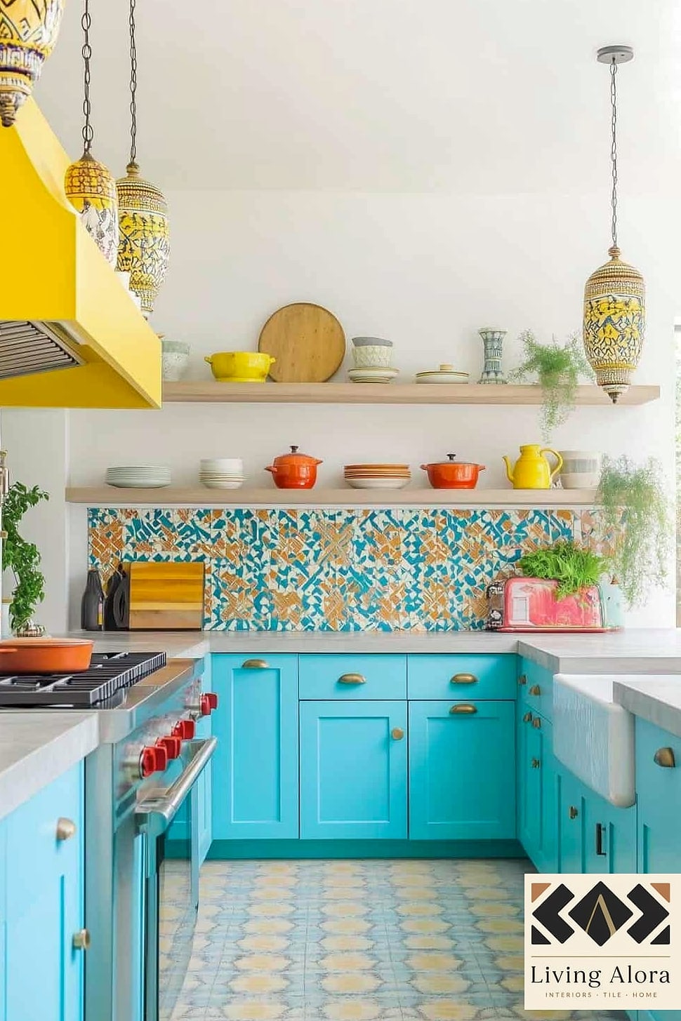 25 Colorful Kitchen Ideas That Look Expensive But Aren't 4 Two-Tone Cabinet Combos