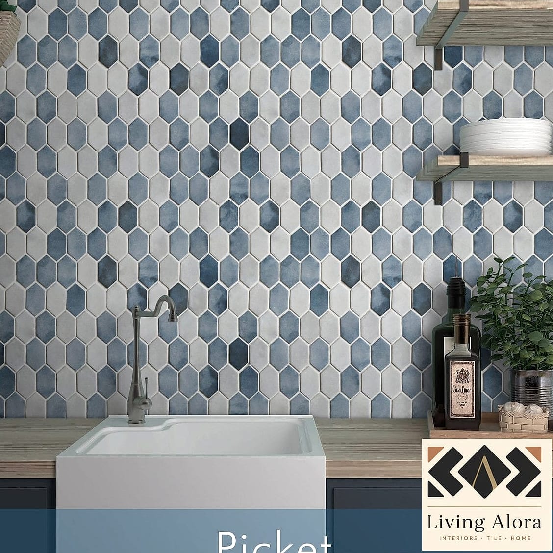 Two-Tone Picket Pattern for Visual Interest