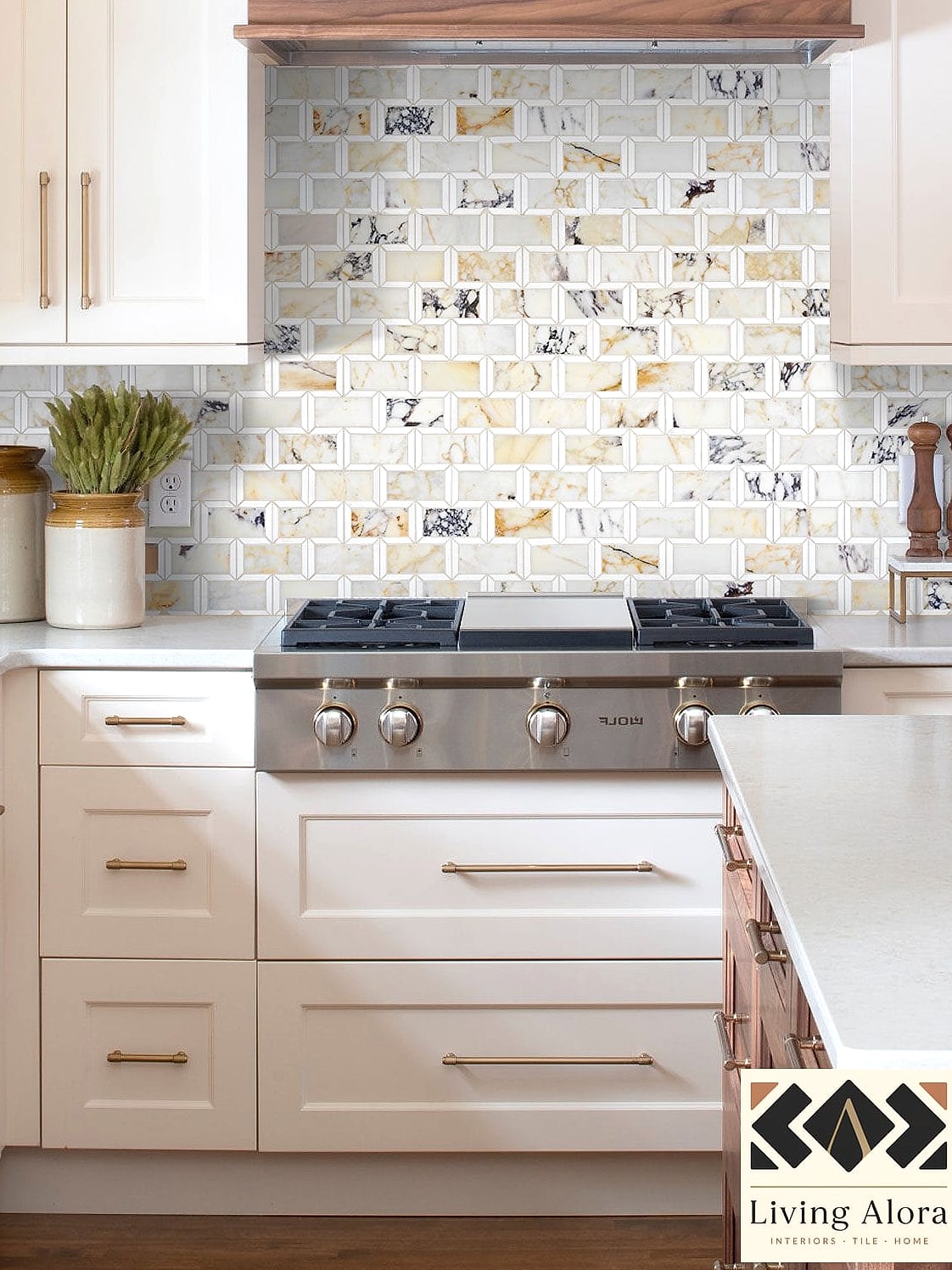 27 Kitchen Backsplash Ideas That Look Expensive But Aren't 23 Two-Tone Tile Backsplash