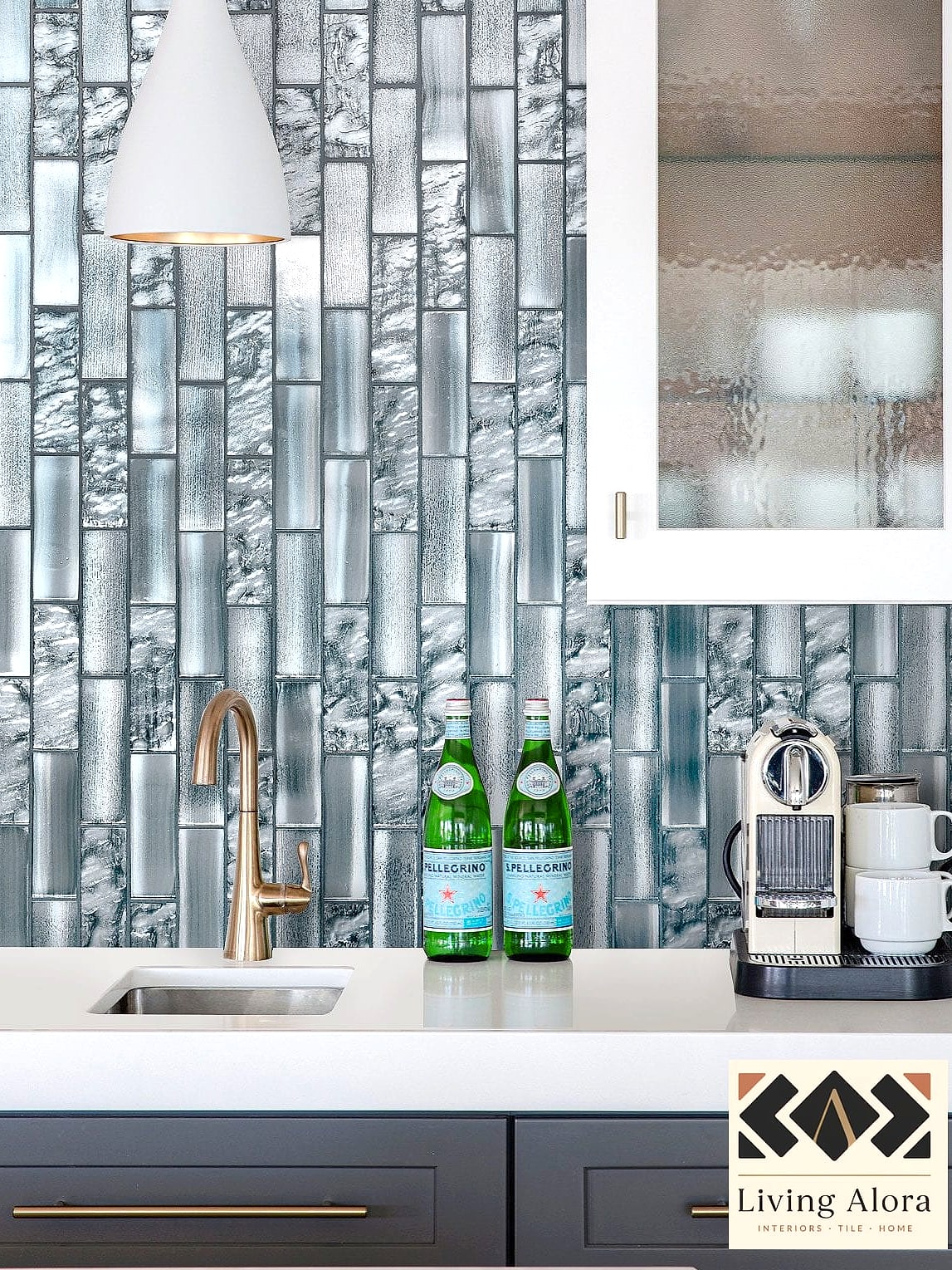 13 Glass Subway Tile Ideas We Can't Stop Pinning 9 Two-Tone Glass Tile for a Custom Feel