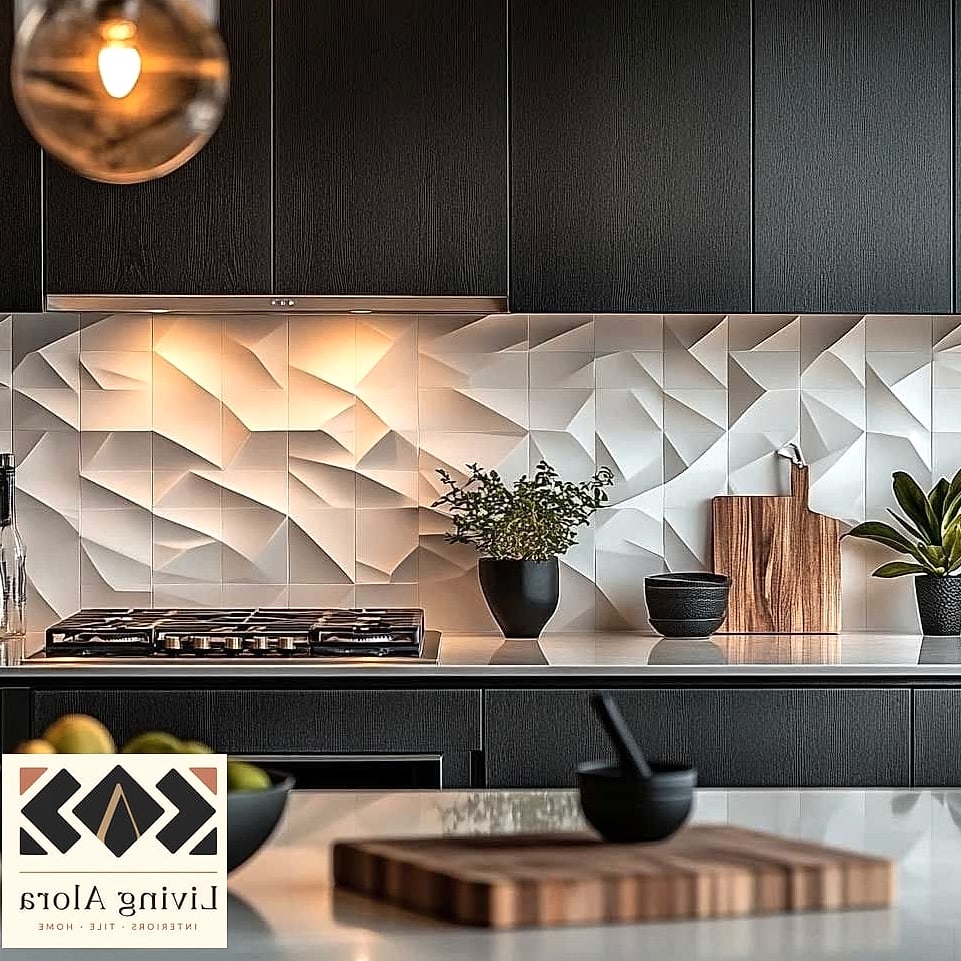 Two-Tone Backsplash Design