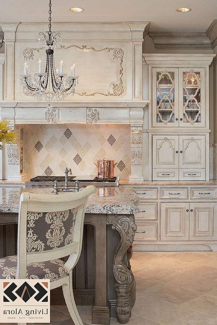 25 Damask Tile Ideas to Show Your Contractor 17 Two-Tone Damask Tile Kitchen Floor
