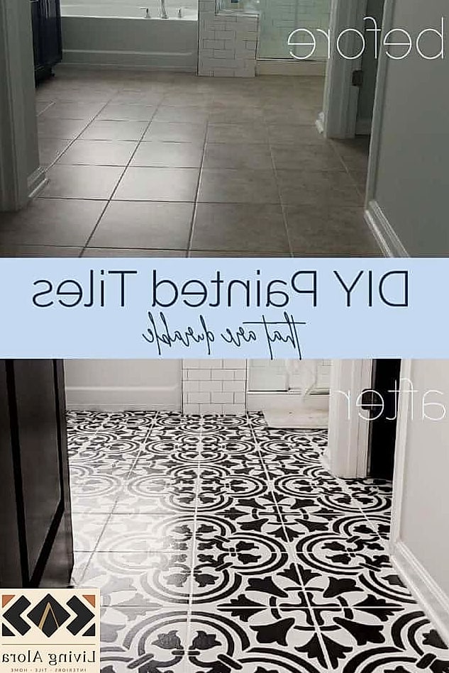 30 How to End Tile Ideas Trending on Pinterest This Year 18 Two-Tone Tile with a Painted Line Transition