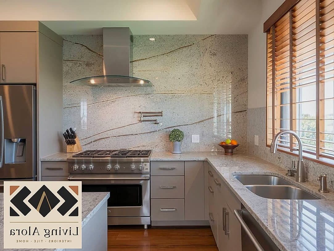 18 Granite Backsplash Ideas That Will Transform Your Space 15 Two-Tone Granite Backsplash