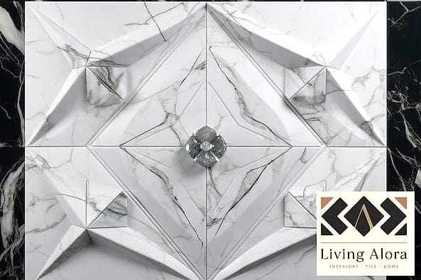 Two-Tone Gray and White Diamond Layout