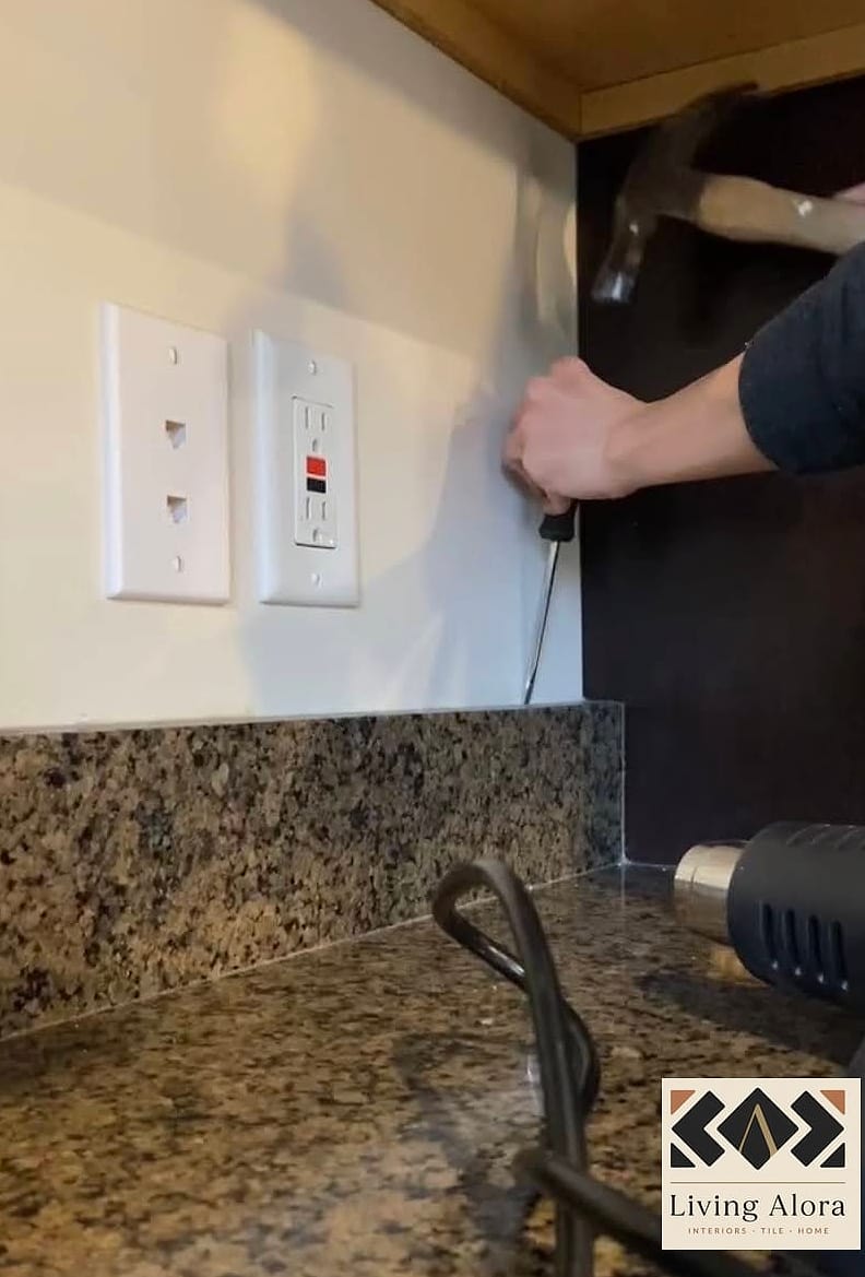 Use a Heat Gun on Adhesive-Backed Tiles