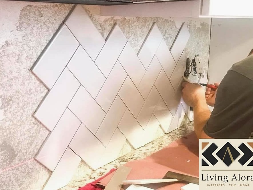 Vertical Herringbone for a Dramatic Statement Wall