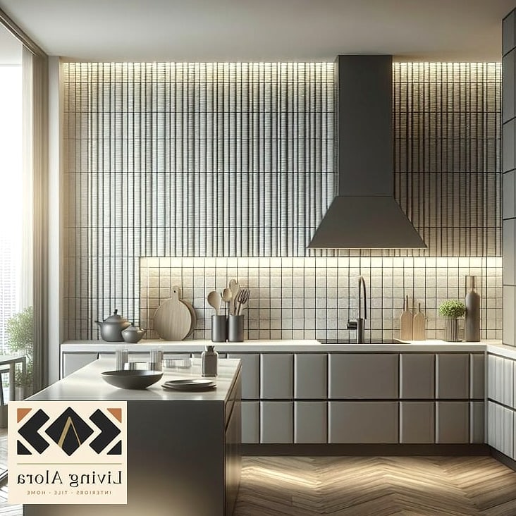 17 Ceiling Height Backsplash Ideas From Homes We Absolutely Love 9 Vertical Stack Bond Subway Tile