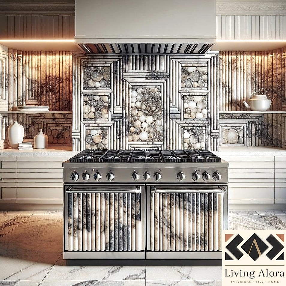 Vertical Stacked Marble Tile