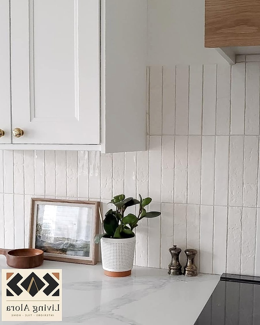 23 Backsplash for All White Kitchen Ideas for Every Home Style and Budget 5 Vertical Stacked Subway Tile