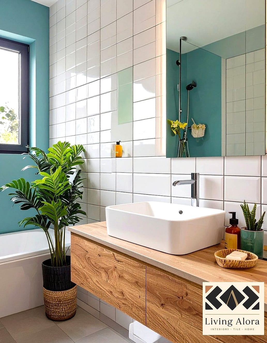 14 Backsplash for Small Bathroom Ideas Worth Bookmarking Before You Renovate 6 Vertical Stacked Tile Installation