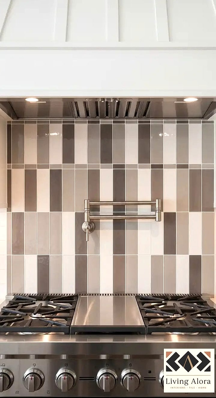 21 Stove Backsplash Ideas Perfect for Any Budget 9 Vertical Stacked Subway Tile
