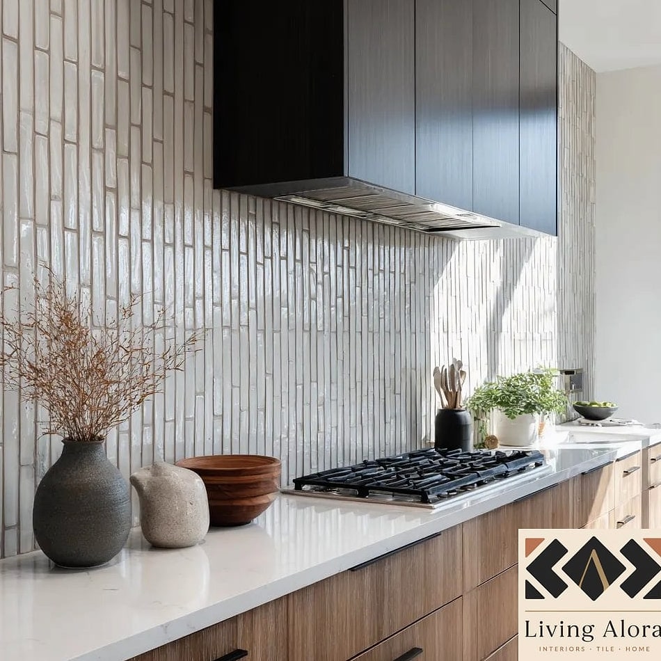 Vertical Stacked Tile Installation
