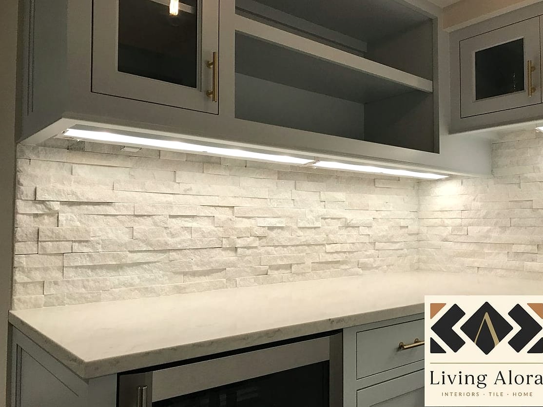 Vertical Stacked Marble Tile