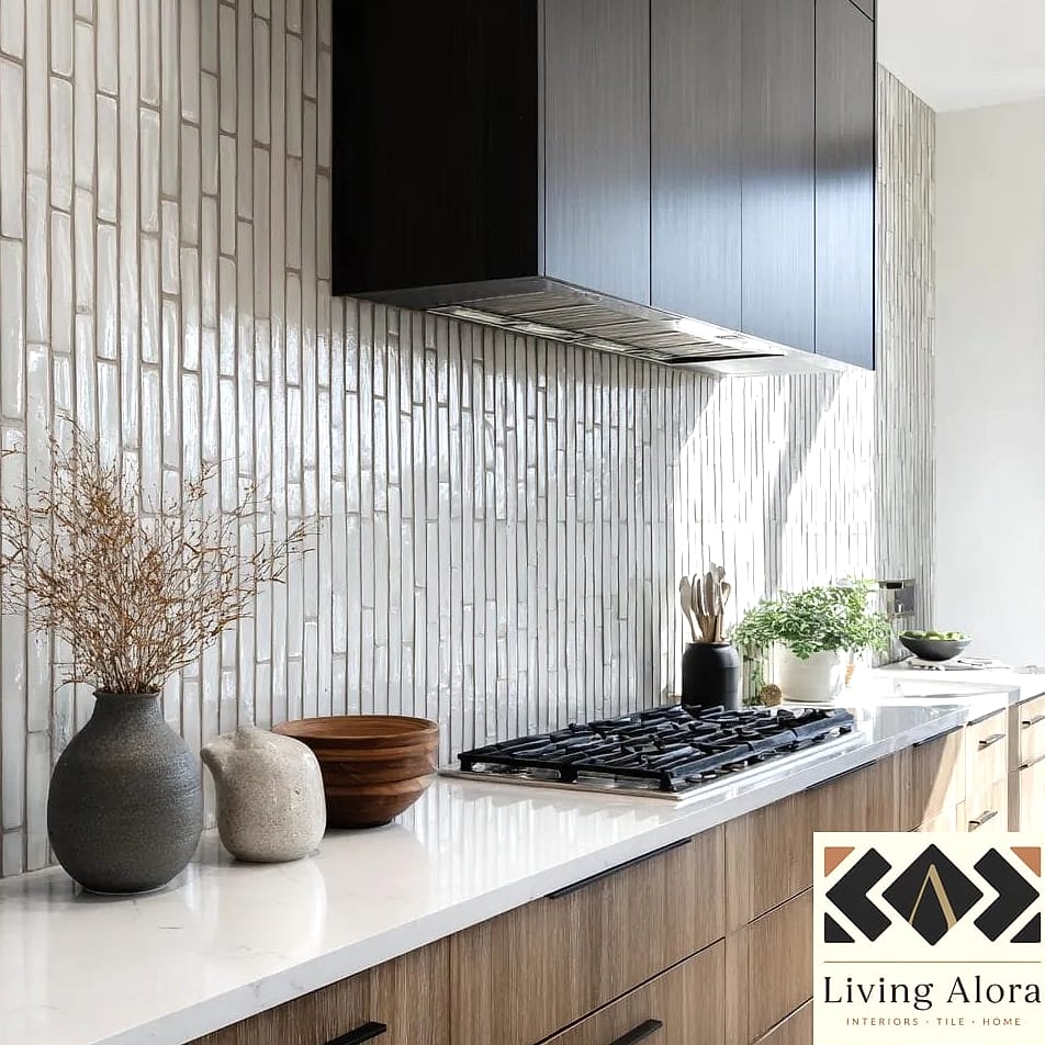 23 Kitchen Backsplash Ideas That Maximize Style and Function 8 Vertical Stacked Subway Tile