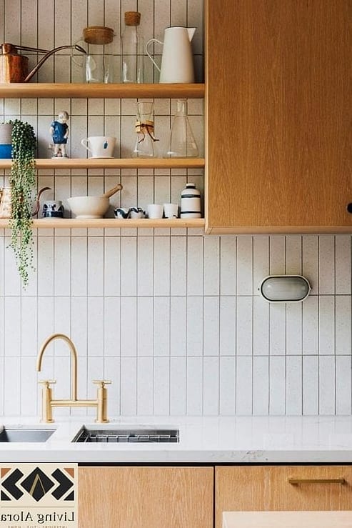 17 Inexpensive Kitchen Ideas Trending on Pinterest This Year 16 Vertical Tile Installation