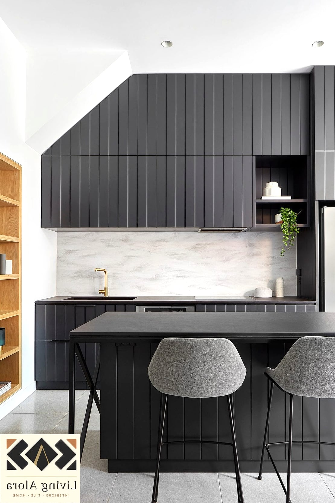 15 Backsplash for Dark Cabinets Ideas Worth Stealing From Interior Designers 10 Vertical Tile Installation for Added Height