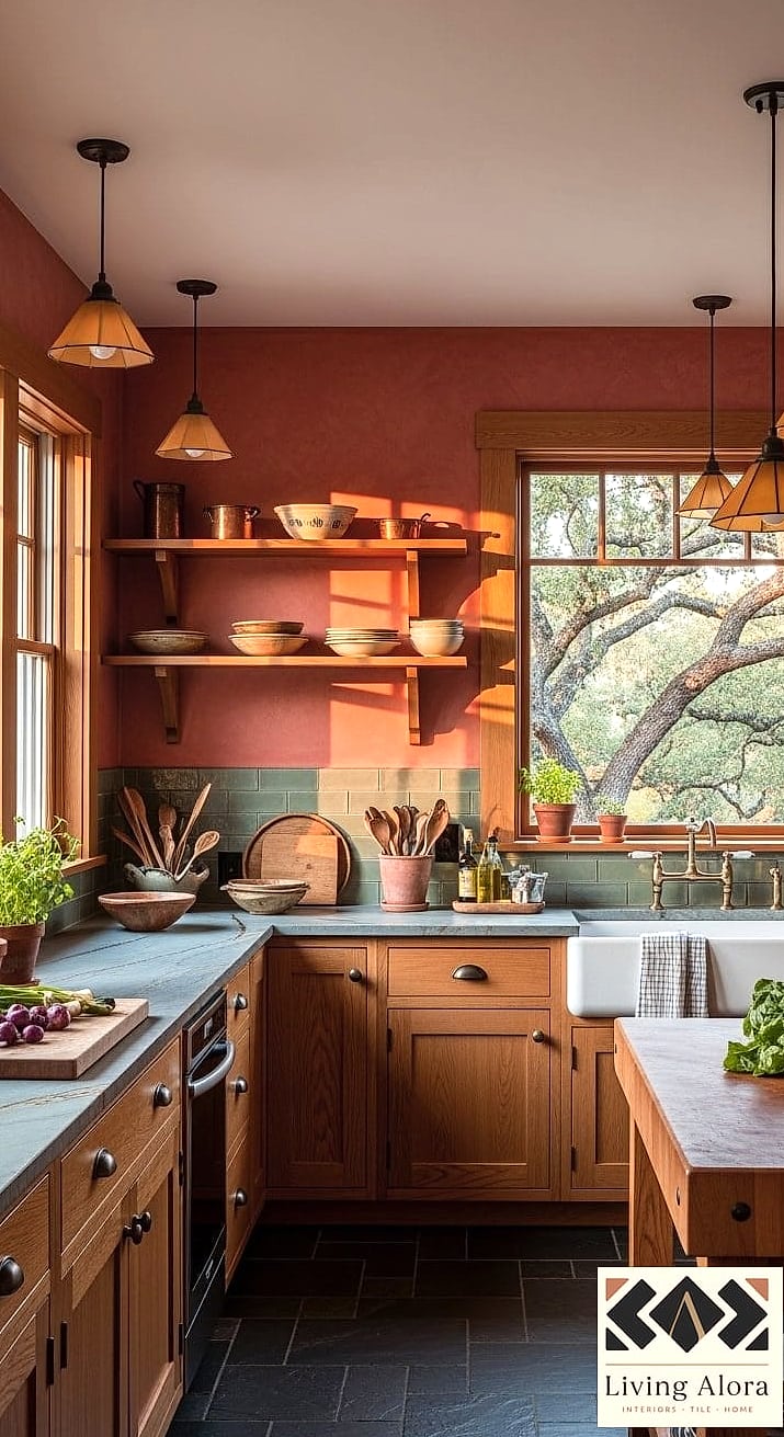 25 Colorful Kitchen Ideas That Look Expensive But Aren't 23 Warm Terracotta Cabinets