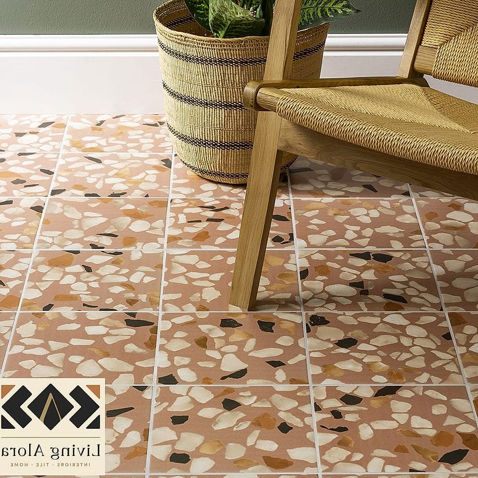 25 Square Mosaic Tile Ideas Perfect for Any Budget 16 Warm Terrazzo-Look Mosaic