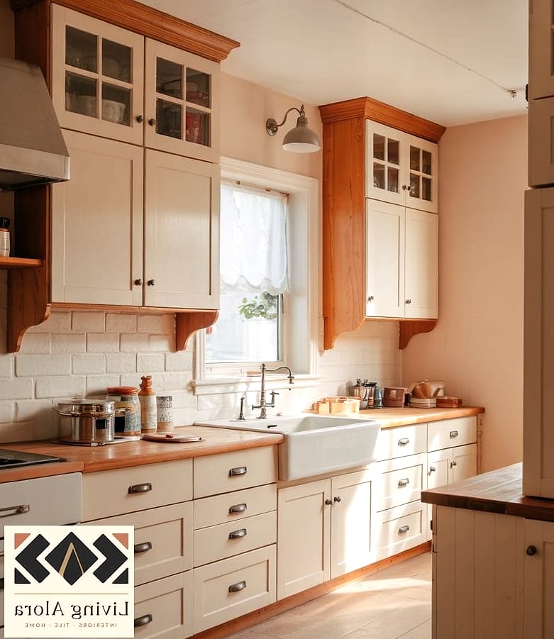 Warm White Walls with Layered Lighting