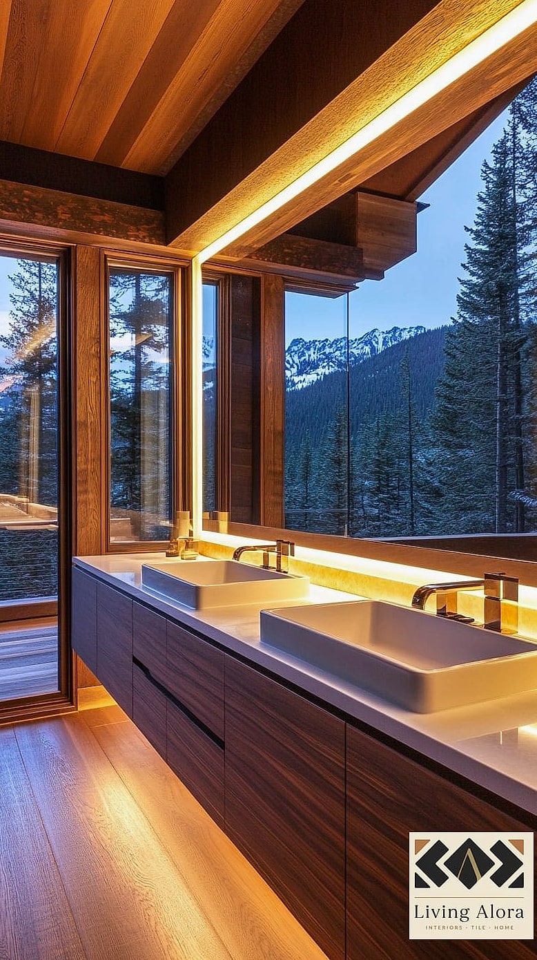 Warm Wood Accents in Unexpected Places