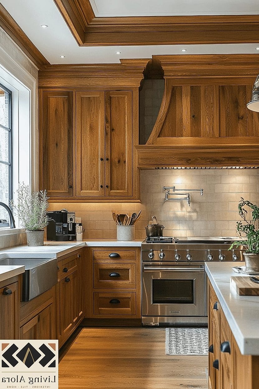 9 Latest Kitchen Ideas Worth Stealing From Interior Designers 2 Warm Wood Cabinetry Instead of All-White
