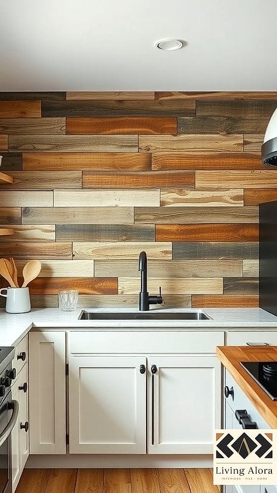 11 Best Backsplash Ideas That Will Transform Your Space 6 Warm Wood-Look Tile