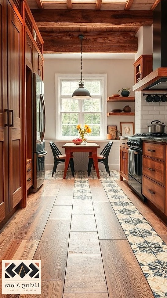 Warm Wood-Look Plank Tile
