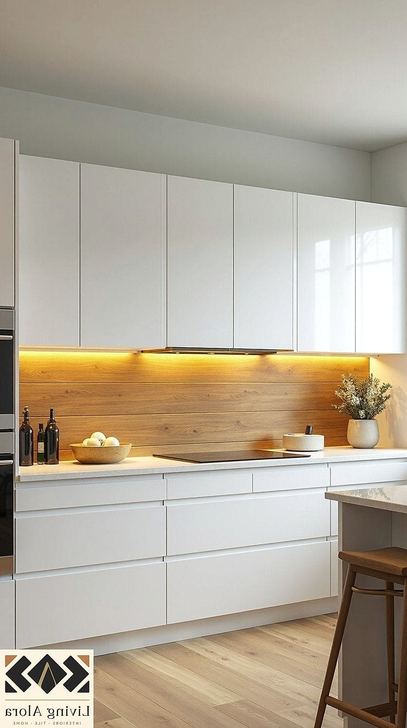9 Backsplash for White Kitchens 2 Ideas Perfect for Any Budget 9 Warm Wood-Look Tile for Contrast