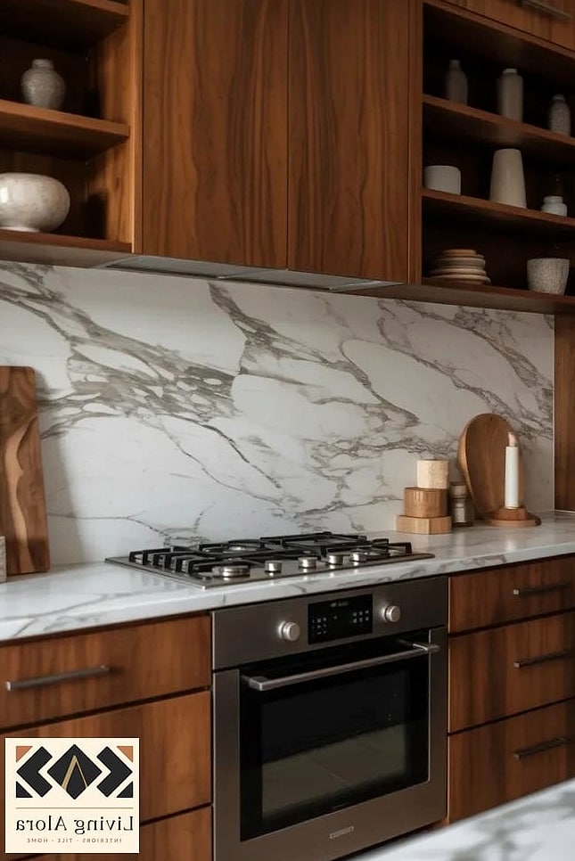 30 Backsplash for Modern Cabinets Ideas to Inspire Your Next Renovation 7 Warm Wood-Look Tile
