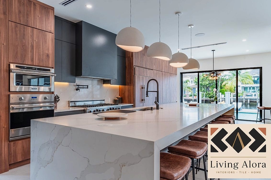 Waterfall Quartz Countertops