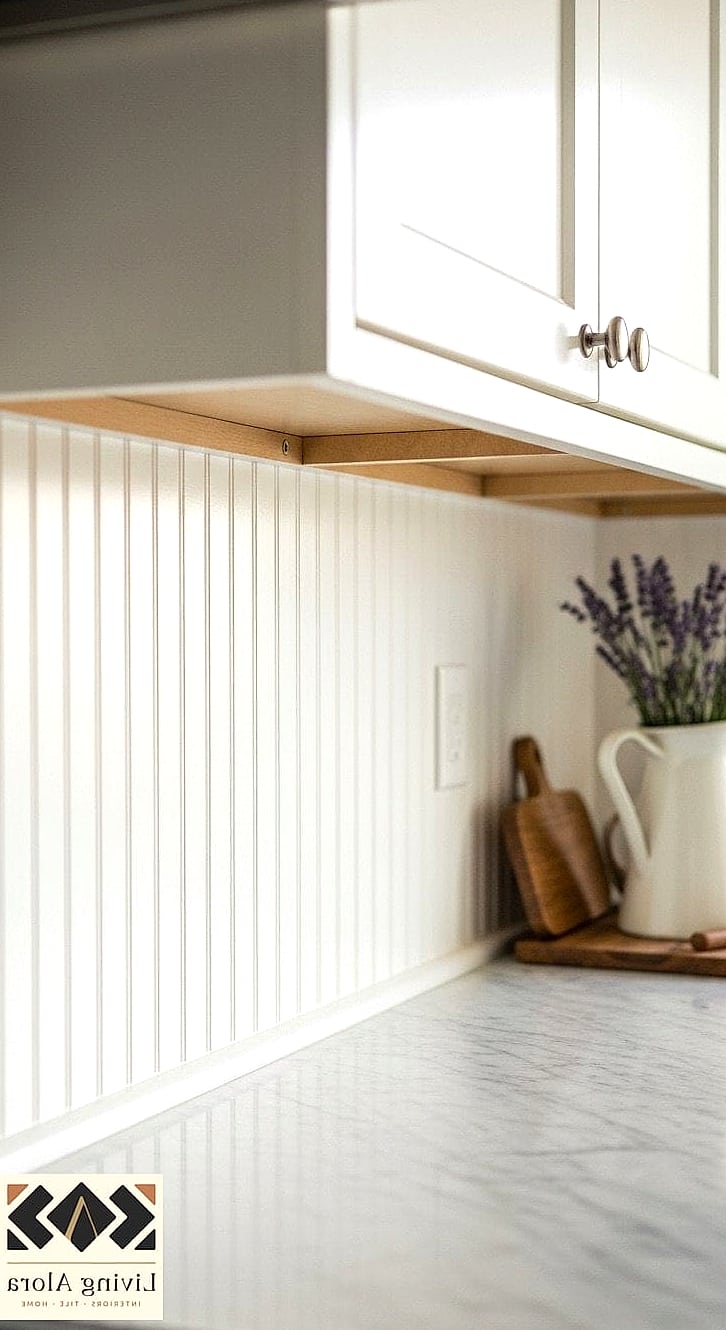 16 White Kitchen Ideas Perfect for Any Budget 8 White Beadboard Backsplash