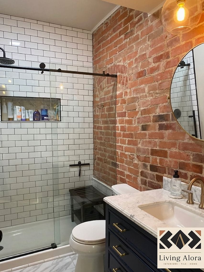 27 Backsplash for White Bathroom Ideas Trending on Pinterest This Year 15 White Brick-Look Tile