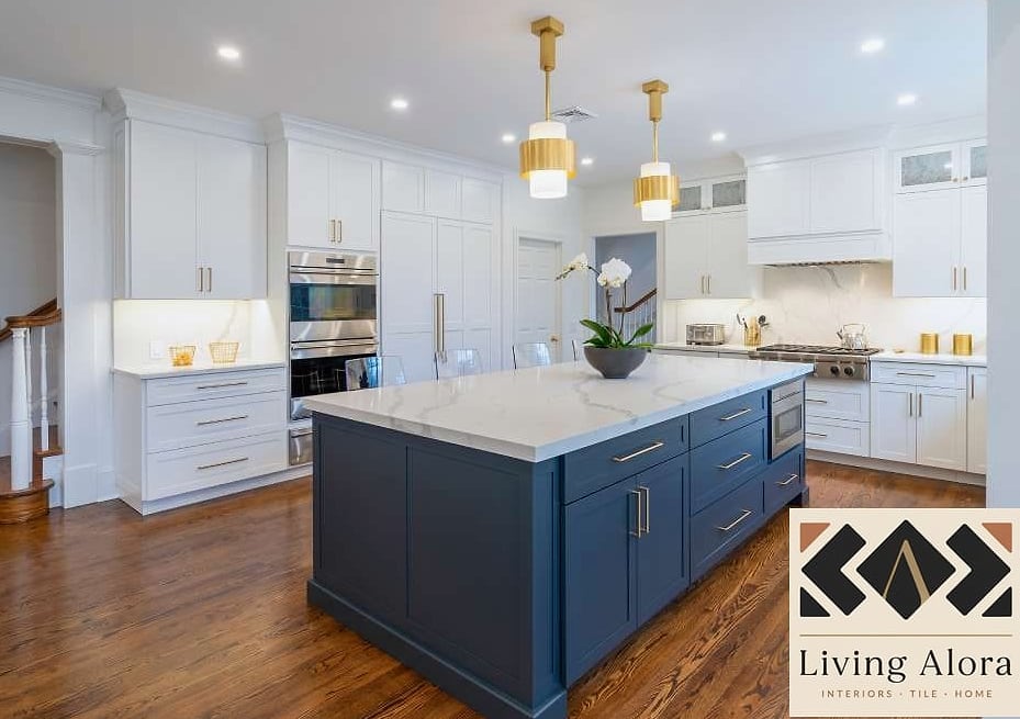 27 White Cabinets Ideas You Haven't Seen Before 8 White Cabinets Paired with a Colorful Island