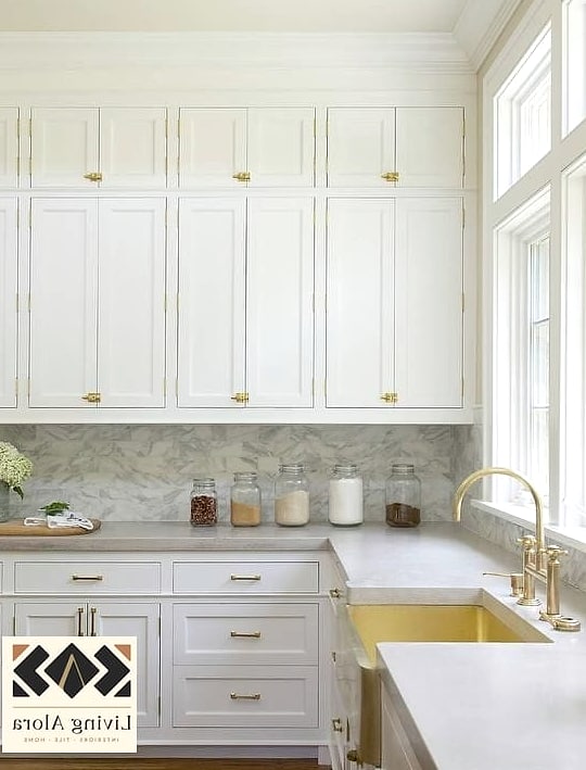 27 White Cabinets Ideas You Haven't Seen Before 18 White Cabinets with Antique Brass Knobs