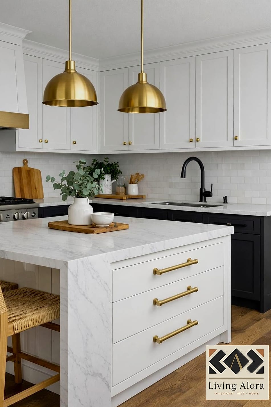 27 White Cabinets Ideas You Haven't Seen Before 28 White Cabinets with Mixed Metal Hardware
