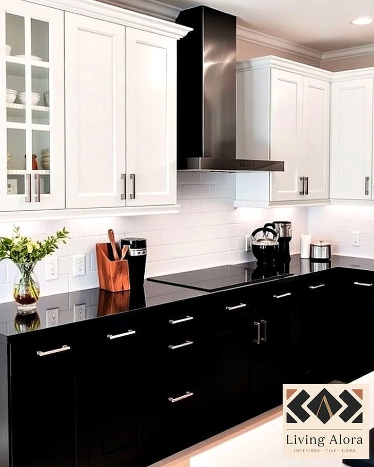 16 White Kitchen Ideas Perfect for Any Budget 11 White Cabinets with Black Countertops
