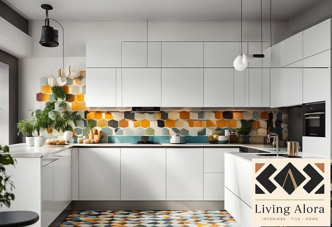 18 White Cabinets Ideas That Prove This Trend Is Here to Stay 13 White Cabinets with a Colorful Tile Backsplash