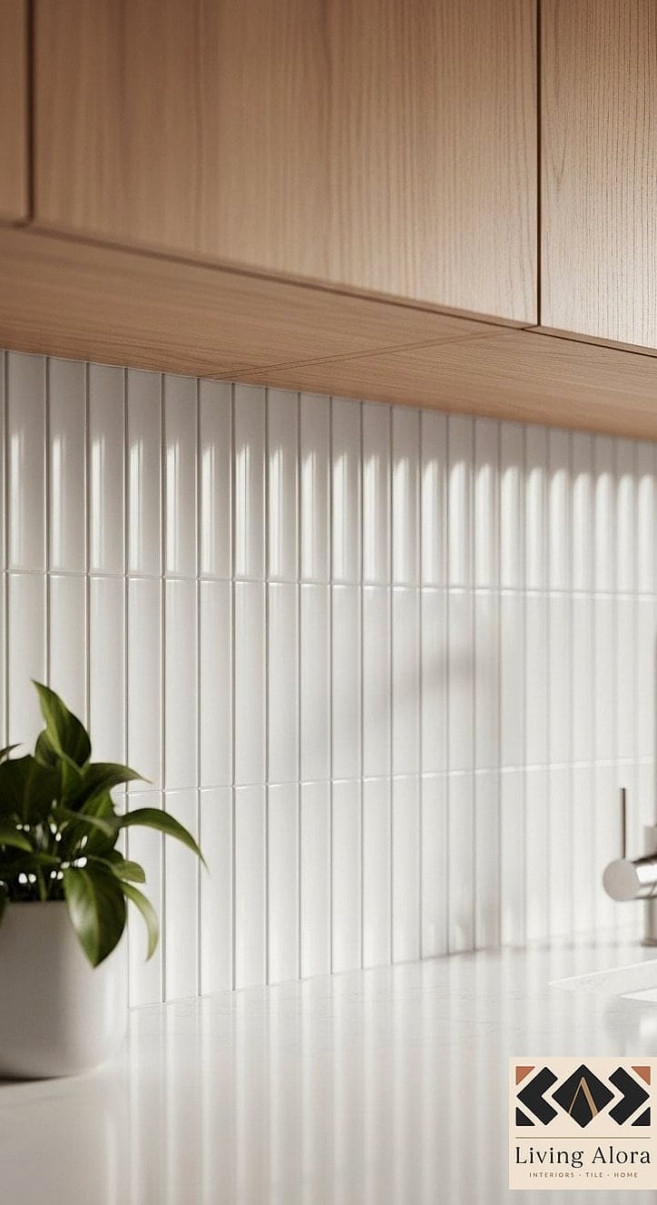23 White Tile Ideas Perfect for Any Budget 10 White Fluted Tile