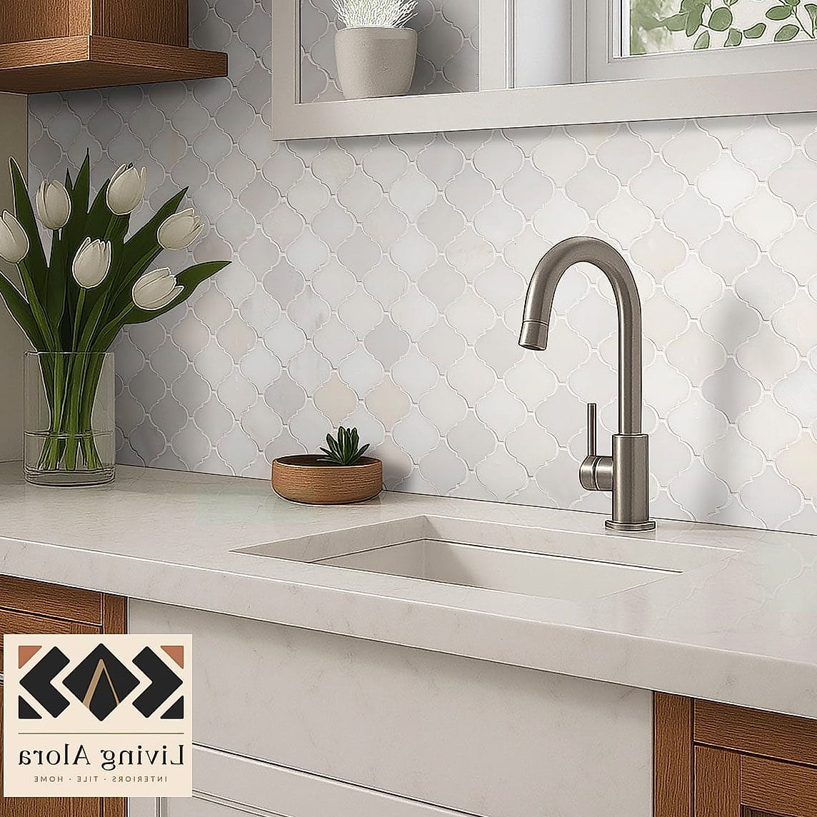 White Marble Arabesque Tile